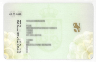 Poleđina saobraćajne dozvole